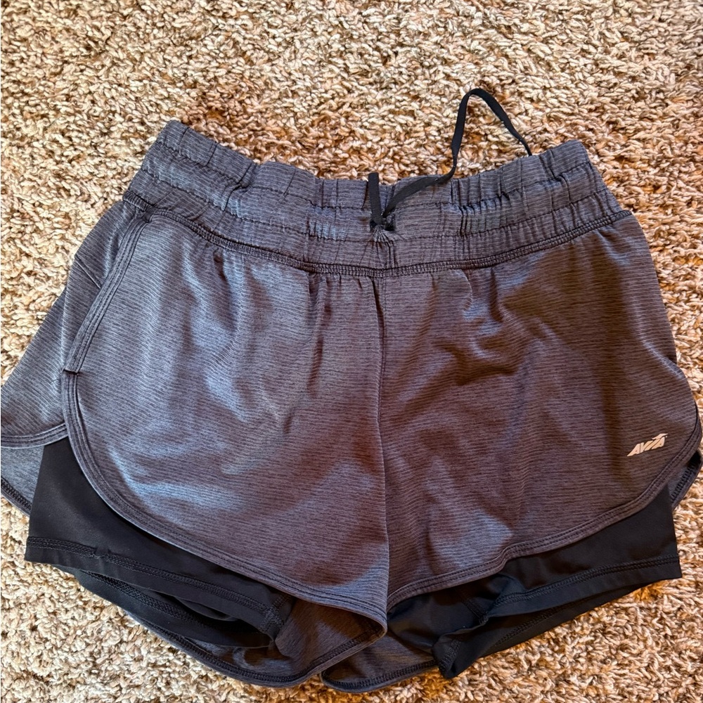 Avia Women's Charcoal and Black Athletic Shorts